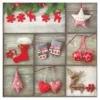 SET 20 SERVIETTES 3 PLIS 33X33CM PATCHWORK