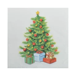 SET 20 SERVIETTES 3 PLIS 33X33CM SAPIN TOUFFU