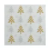 SET 20 SERVIETTES 3 PLIS 33X33CM SAPINS OR ET ARGENT