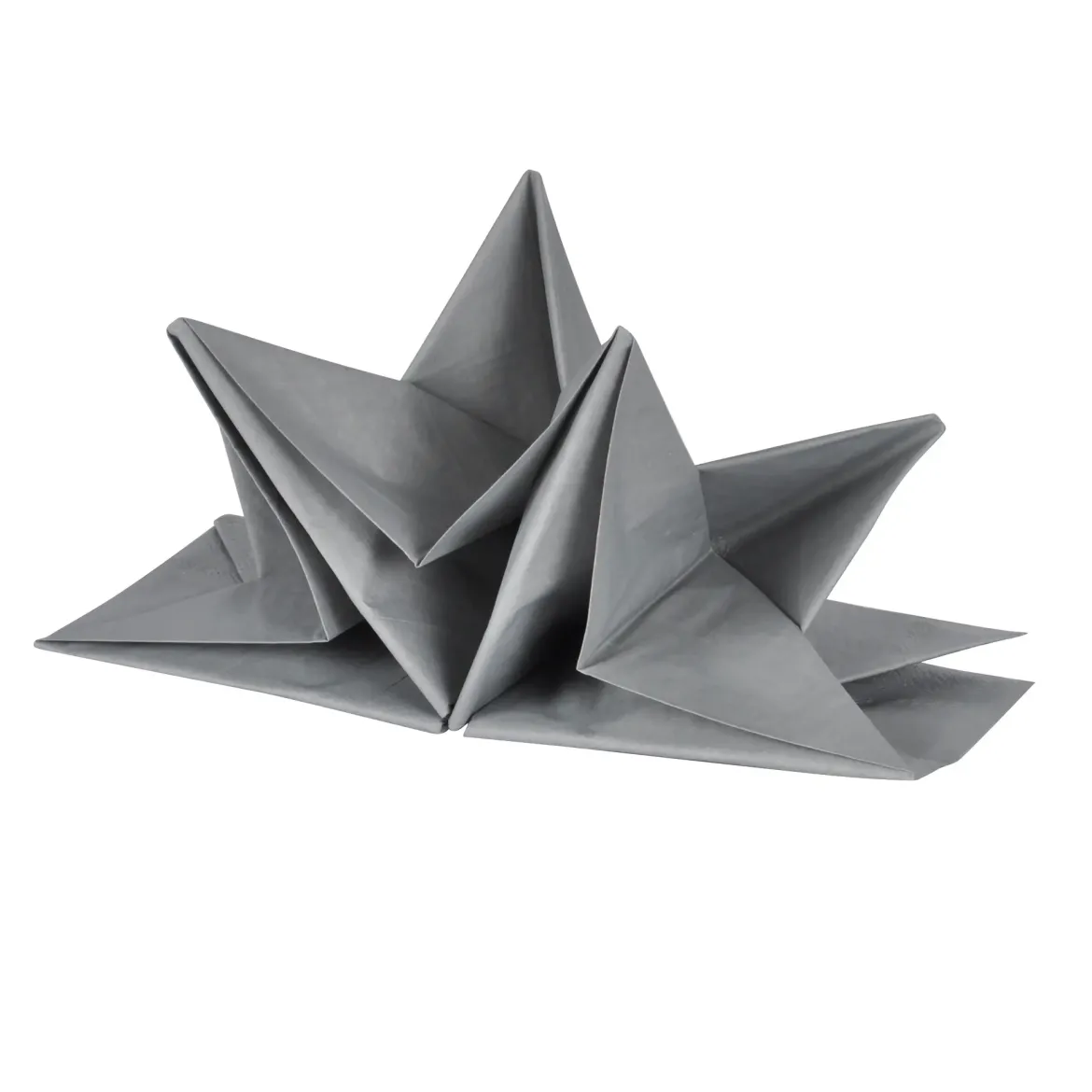 SET 12 SERVIETTES PRE PLIEES 40X60CM GRIS