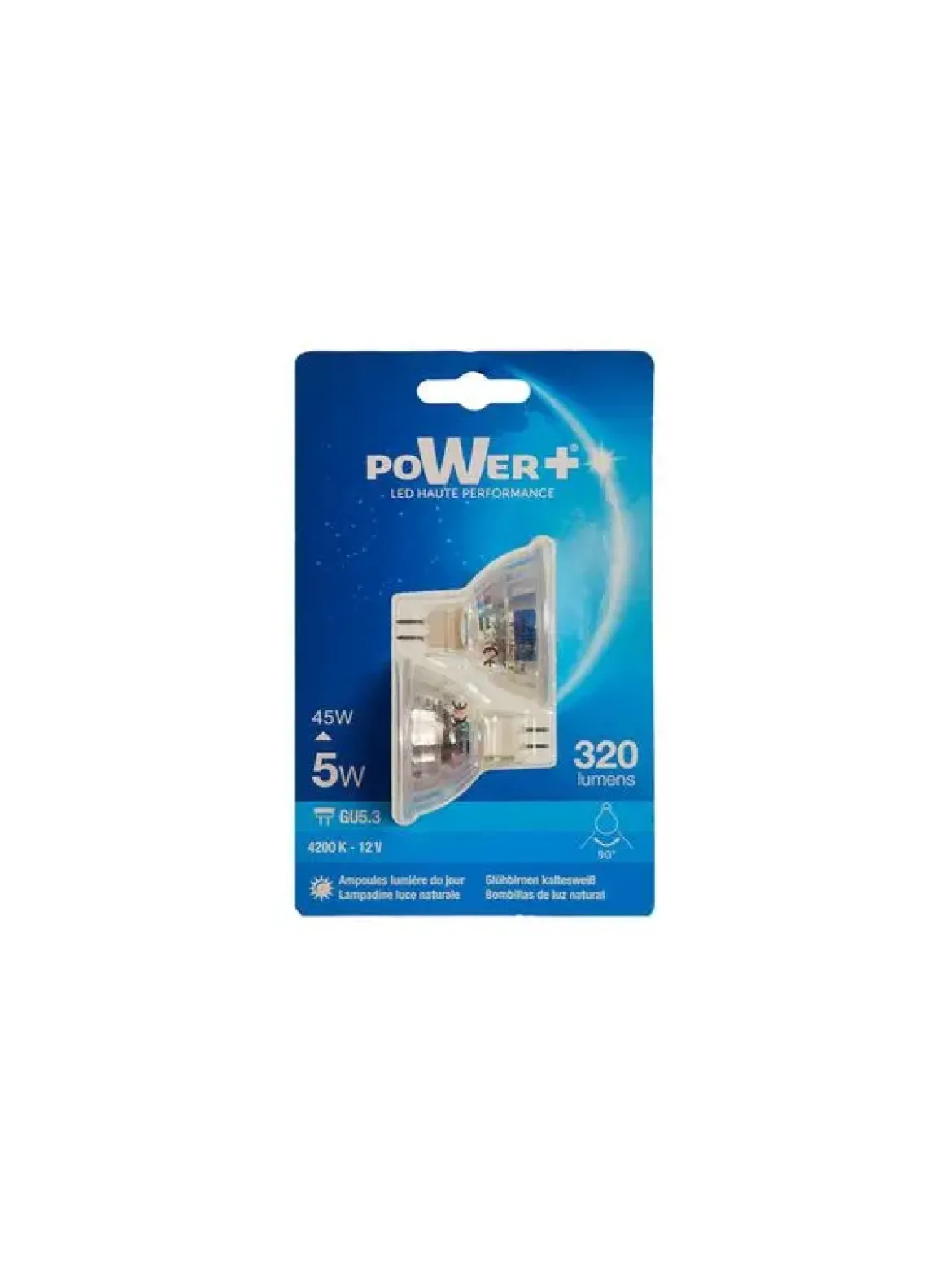 SET 2 SPOTS MR16 GU5.3 5W 4200K