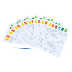 SET 8 TABLEAUX PEINTURE MAGIQUE 21X28.5CM DINO