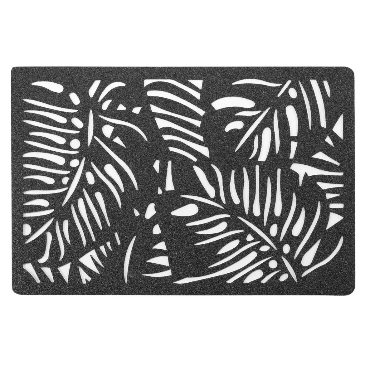 SET TABLE 30X45CM AJOURE PAILLETTES LENA NOIR