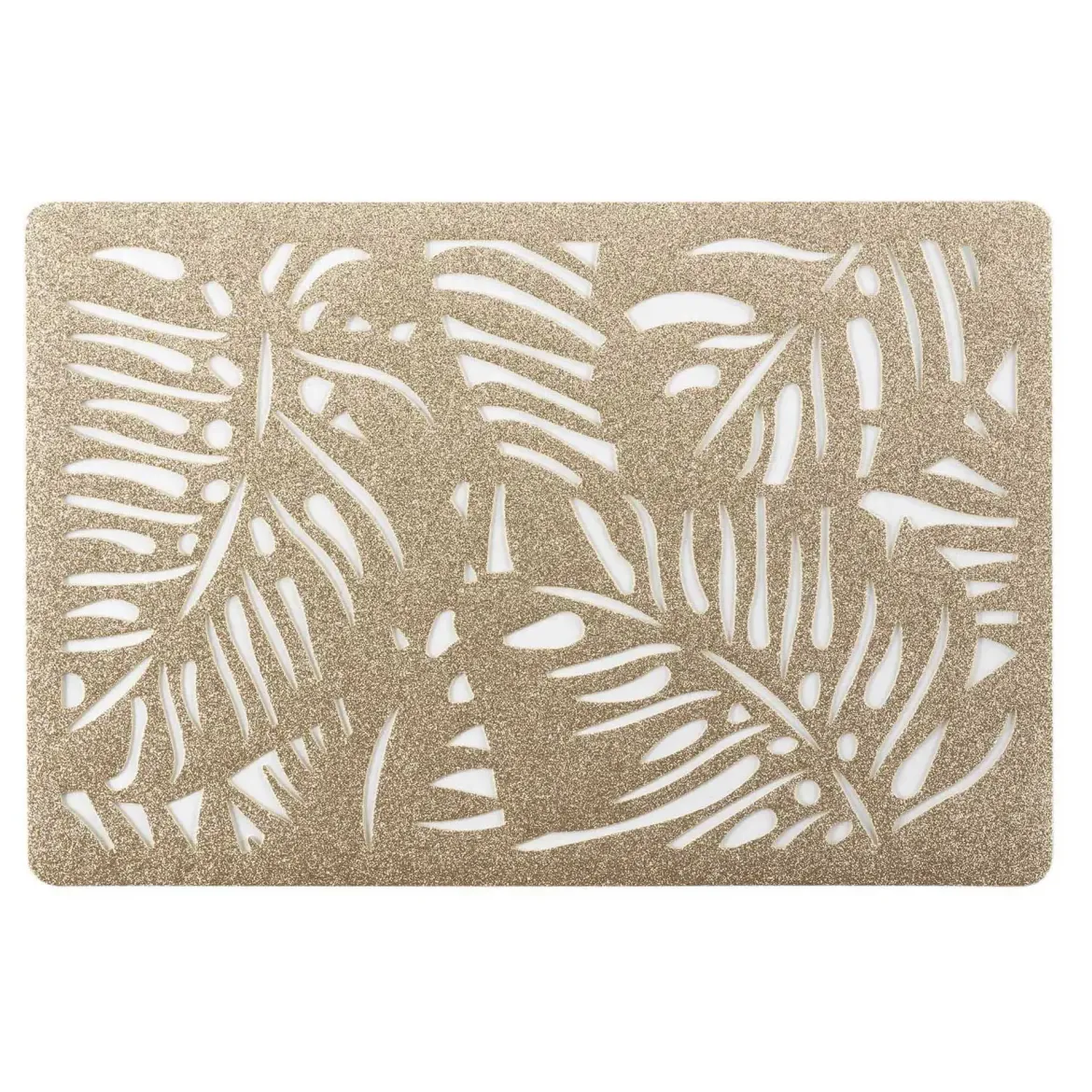 SET TABLE 30X45CM AJOURE PAILLETTES LENA OR