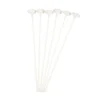 SET 10 TIGES A BALLONS CARTON H.34CM BLANC