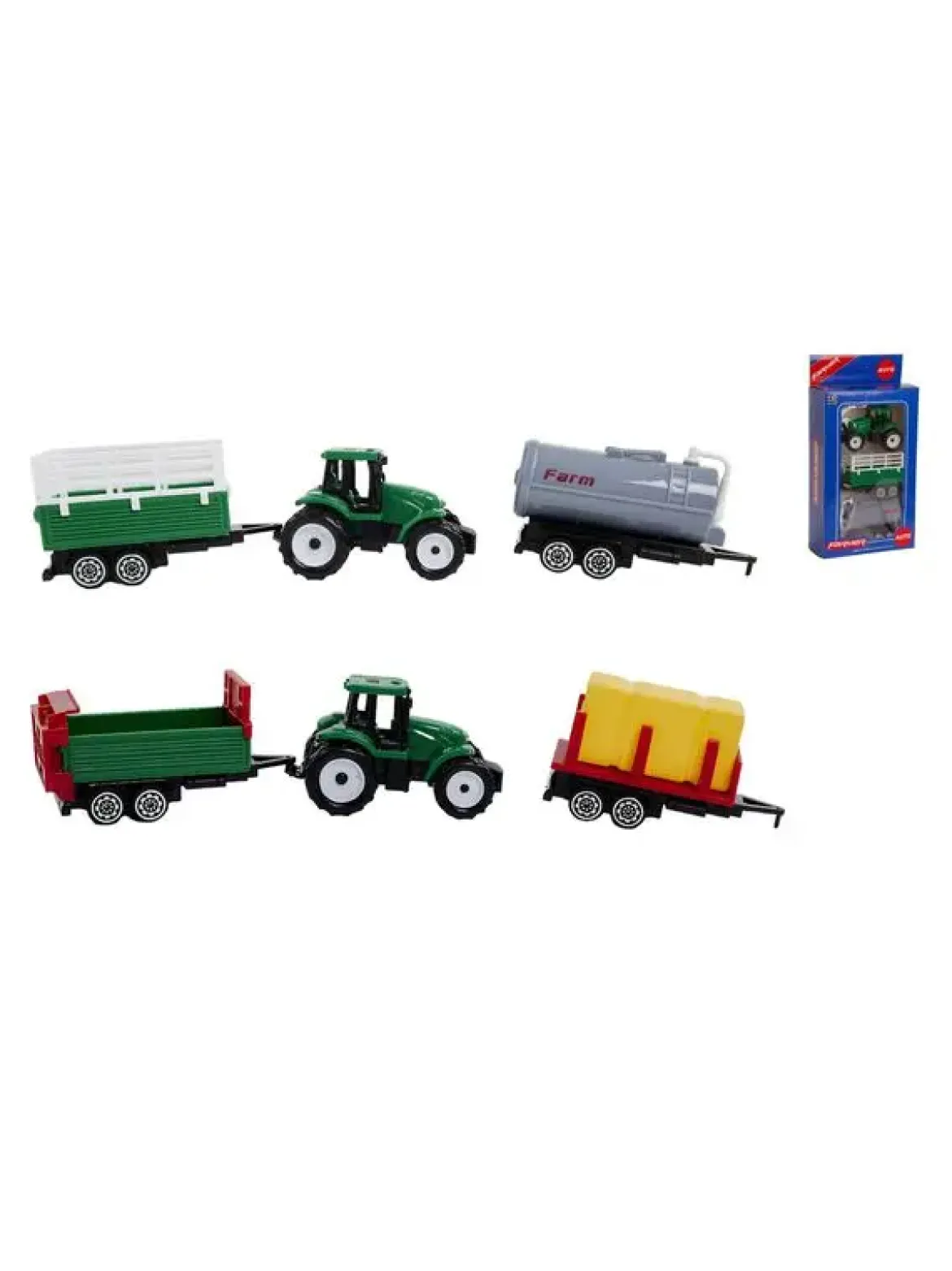 SET TRACTEUR ET 2 REMORQUES
