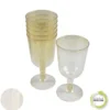 SET 6 VERRES A VIN PAILLETTES 18CL OR