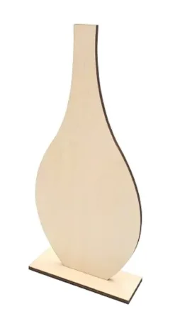 SILHOUETTE VASE BOIS 11.5X24.5X4CM