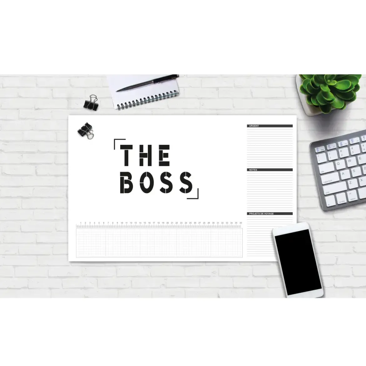 SOUS MAIN PAPIER THE BOSS