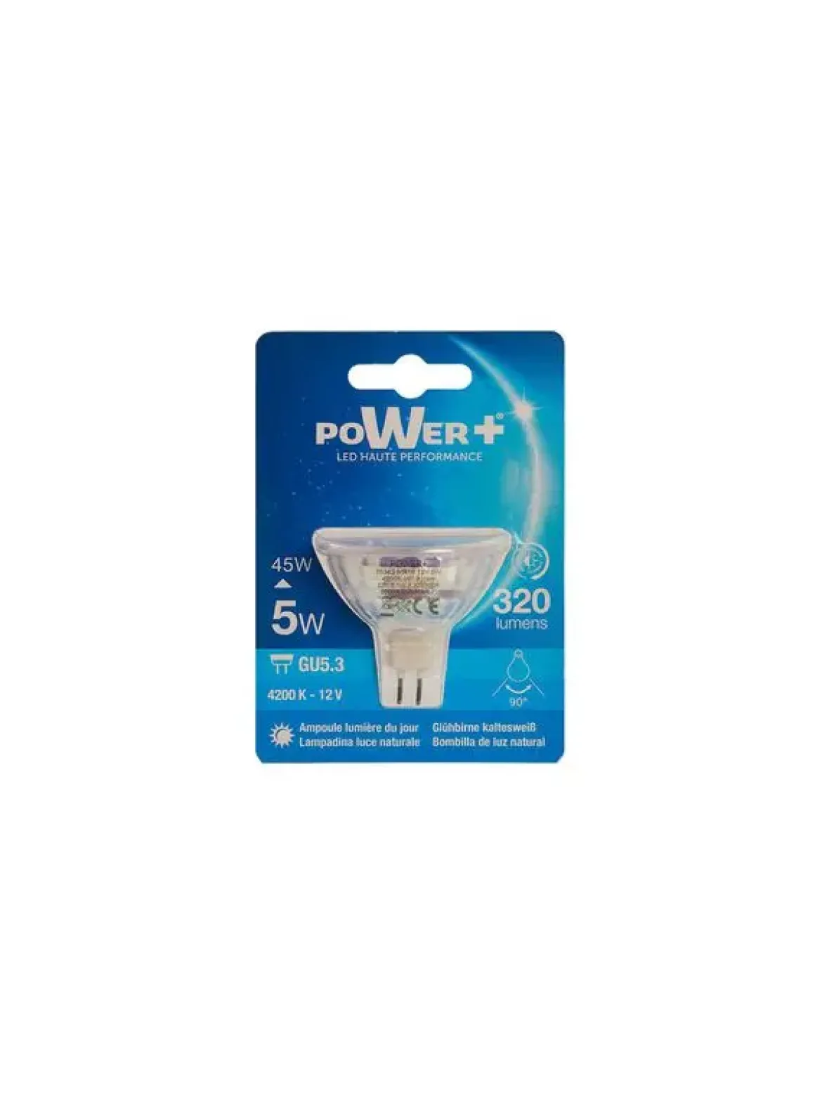 SPOT GU5.3 MR16 5W 4200K POUR VARIATEUR