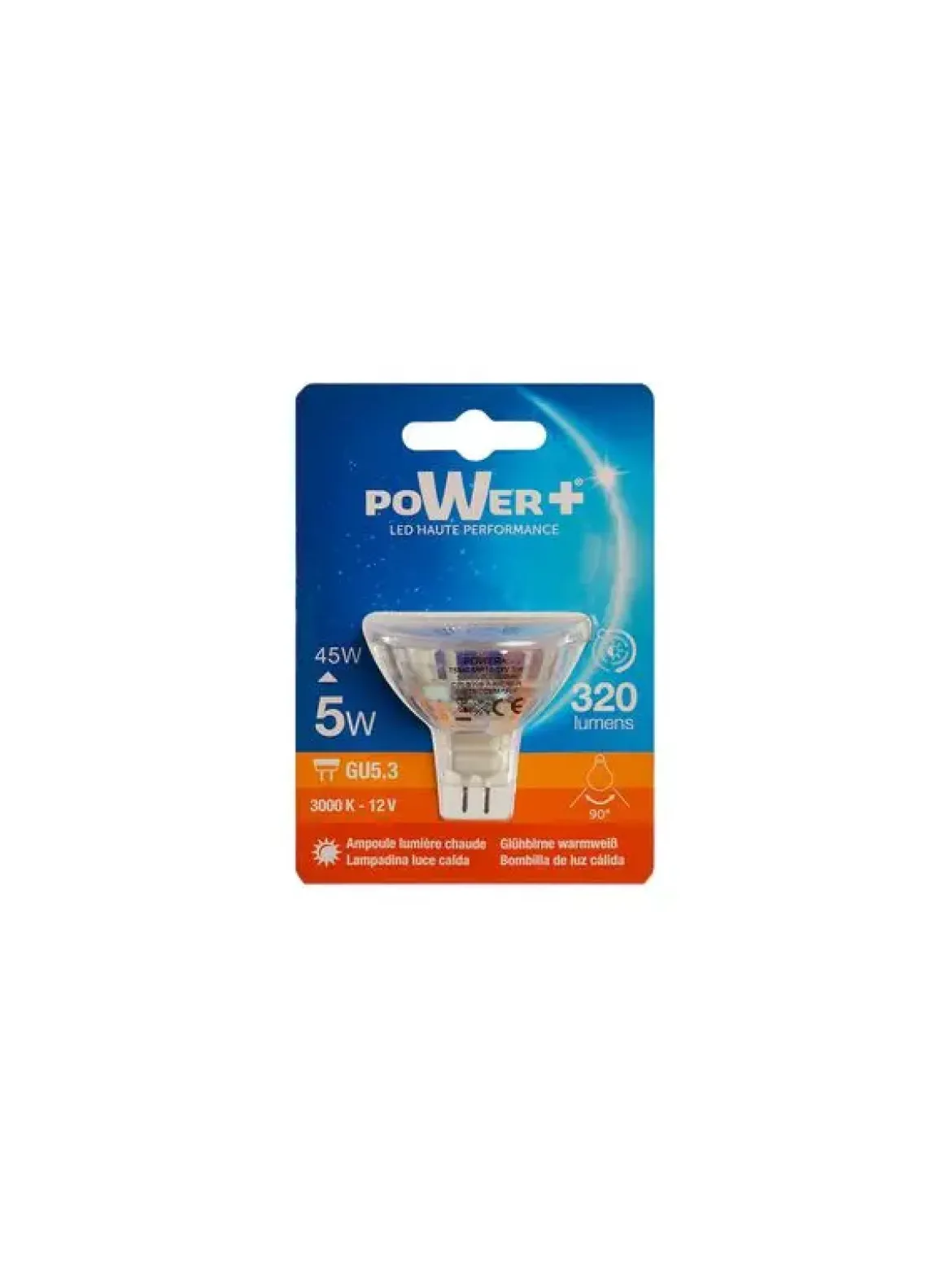 SPOT MR16 GU5 3.5W 3000K POUR VARIATEUR