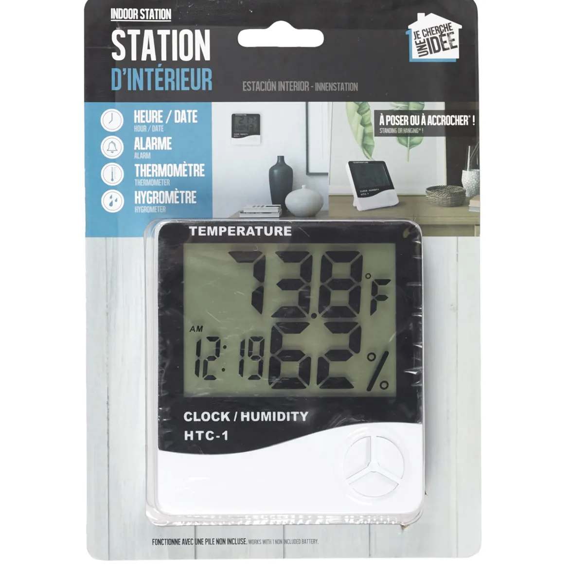 STATION THERMOMETRE ET HYGROMETRE INTERIEUR