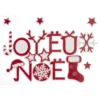 STICKER FLOQUE JOYEUX NOEL 28.5X40CM
