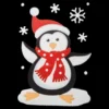 STICKER PERE NOEL BONHOMME DE NEIGE 29X40CM