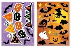 STICKERS ELECTROSTATIQUES HALLOWEEN 3 A 22.5CM X22 PIECES