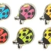 STICKERS EPOXY PAILLETES COCCINELLES 1X1.4CM X54 PIECES