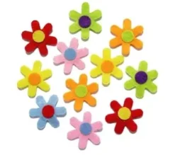 STICKERS FLEURS FEUTRINE 3CM X30 PIECES