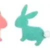 STICKERS LAPINS FEUTRINE AVEC POMPONS X24 PIECES