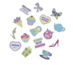 STICKERS MAMAN CAOUTCHOUC MOUSSE X24 PIECES