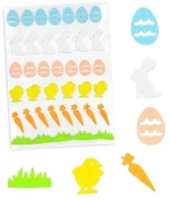 STICKERS MOUSSE PAQUES 1.5CM A 3.5CM X39 PIECES
