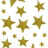 STICKERS PAILLETES ETOILES DOREES X20 PIECES