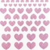 STICKERS PAILLETTES COEURS ROSES 0.6 A 1.7CM X72 PIECES