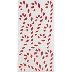 STICKERS PAILLETTES ROUGE ET BLANC 10X20CM