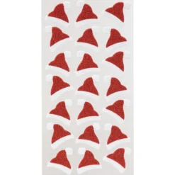 STICKERS PAILLETTES ROUGE ET BLANC 10X20CM