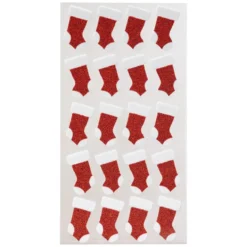 STICKERS PAILLETTES ROUGE ET BLANC 10X20CM