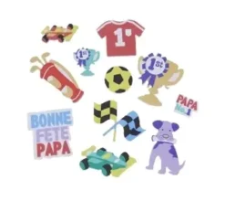 STICKERS PAPA CAOUTCHOUC MOUSSE X24 PIECES