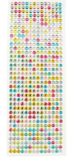 STICKERS STRASS ADHESIFS CRISTAL RONDS X504 PIECES
