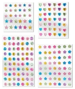 STICKERS STRASS PASTEL 0.8 A 1CM X198 PIECES