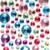 STICKERS STRASS ROND MULTICOLORE 0.5 A 2 CM X 106 PCS