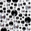 STICKERS STRASS ROND NOIR CRISTAL 0.5 A 2 CM X 106 PCS