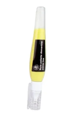 STYLO PAILLETTES DIAMANTINES JAUNE 10G