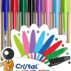 15 STYLOS CRISTAL MULTICOLORE BIC