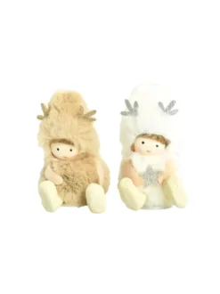 SUJET FILLE RENNE ASSIS 10X4CM