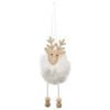 SUJET RENNE BOIS POLYESTER OR 11CM