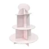 SUPPORT 3 ETAGES POUR CUP CAKE BABY SHOWER ROSE