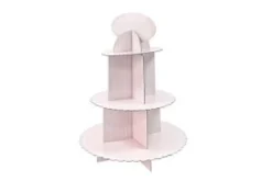 SUPPORT 3 ETAGES POUR CUP CAKE BABY SHOWER ROSE