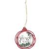 SUSPENSION AJOUREE NOEL BOIS ROUGE ET VERT