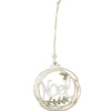 SUSPENSION AJOUREE NOEL BOIS ET BLANC