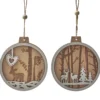 SUSPENSION BOIS BLANC FORET D.10CM