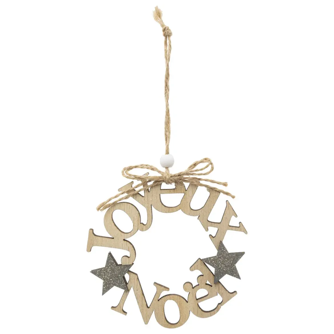 SUSPENSION BOIS COURONNE MINI 10CM