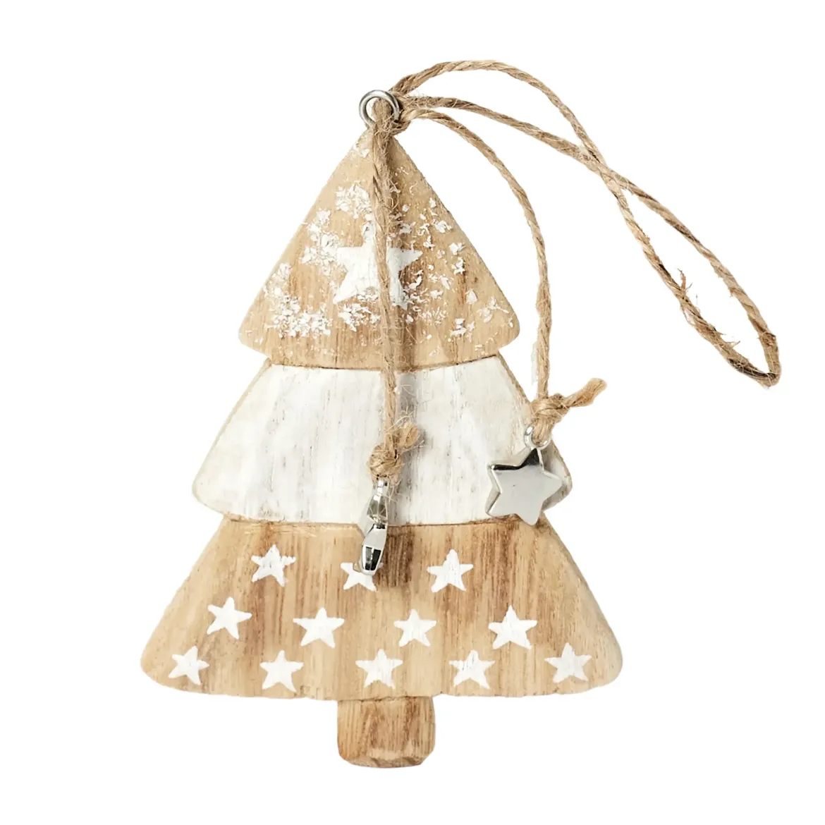 SUSPENSION CLOCHE EN BOIS ETOILEE