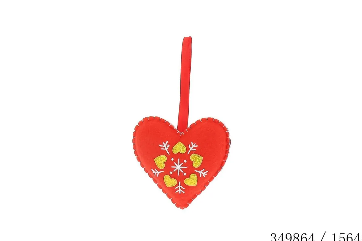 SUSPENSION COEUR ROUGE 9X10CM