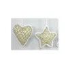 SUSPENSION COUSSIN BLANC ET OR