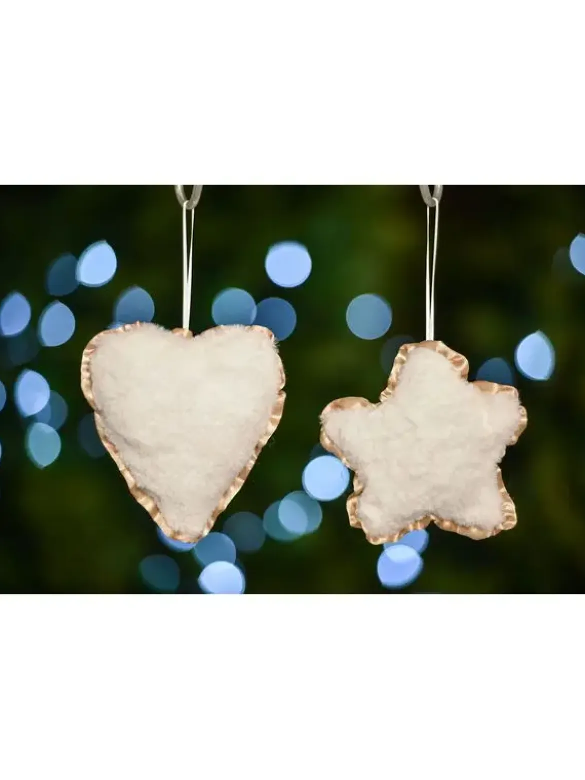 SUSPENSION COUSSIN BLANC ET OR