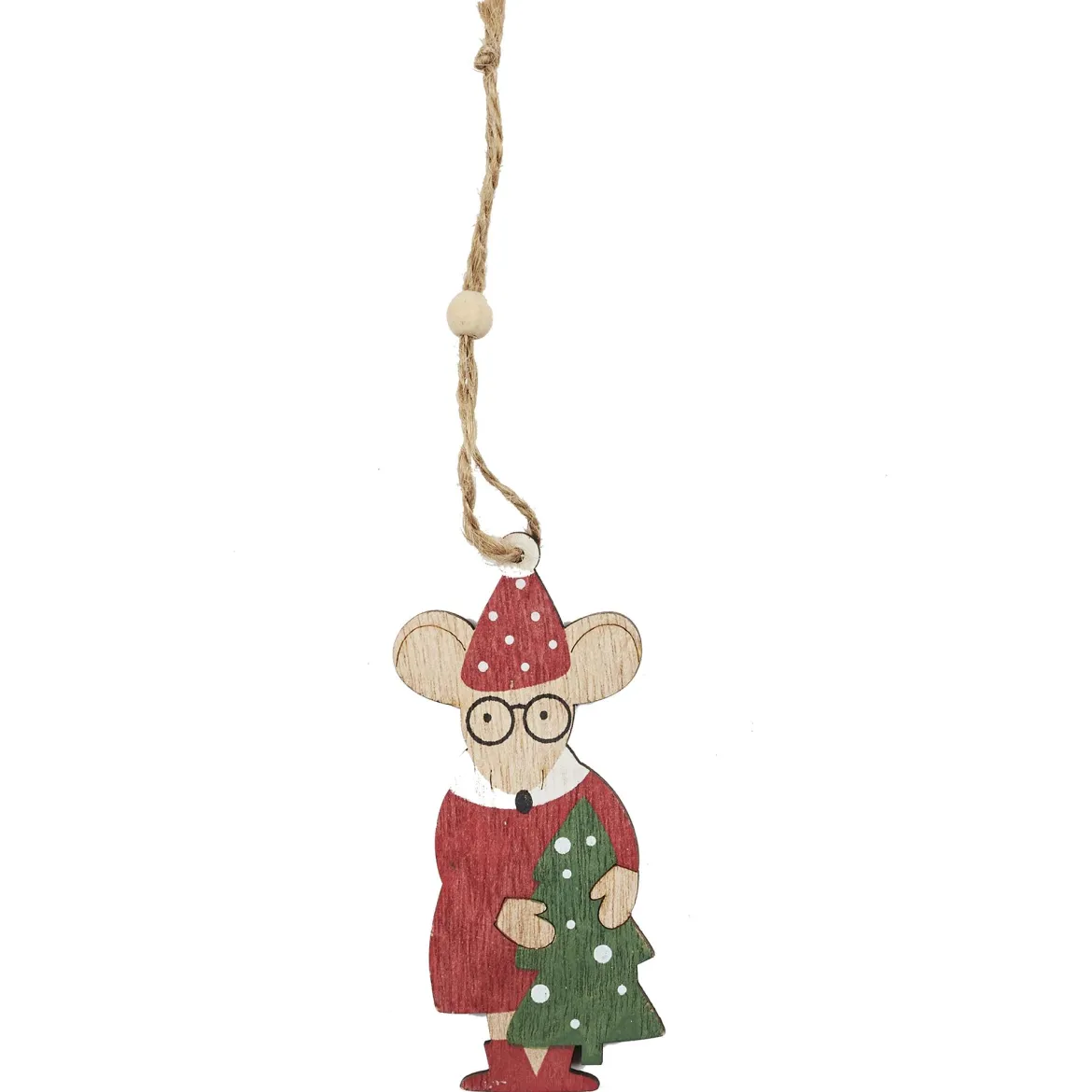 SUSPENSION DE NOEL SOURIS SAPIN