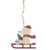 SUSPENSION DE NOEL SOURIS SUR LUGE
